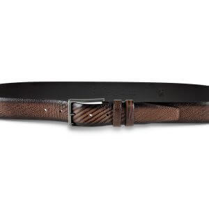 Guard Kertenkele Baskı Dana Derisi 3,5 cm Klasik Erkek Kemeri