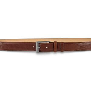 Guard 3,5 cm İğne Baskılı Dana Derisi Klasik Erkek Kemeri