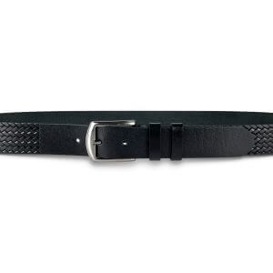 Guard 4 cm Örgü Baskılı Manda Derisi Spor Erkek Kemeri