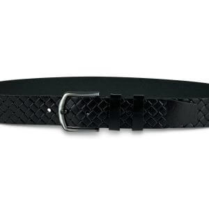 Guard 4,5 cm Örgü Baskılı Manda Derisi Spor Erkek Kemeri
